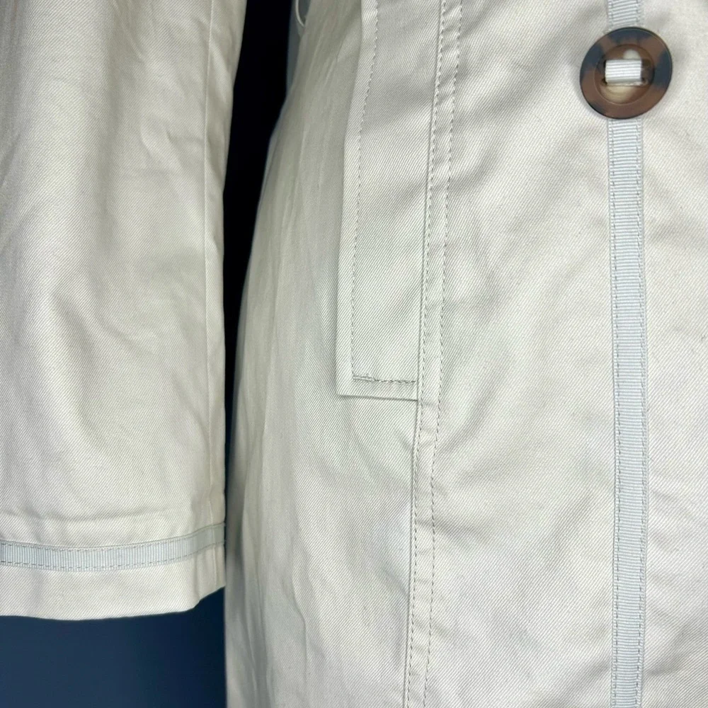 Boden Womens Trench Coat Khaki 6 *no belt* Academia Classiccore Closet Staple - Picture 12 of 16